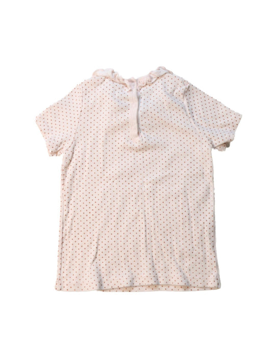 A Orange Short Sleeve Tops from Petit Bateau in size 3T for girl. (Back View)