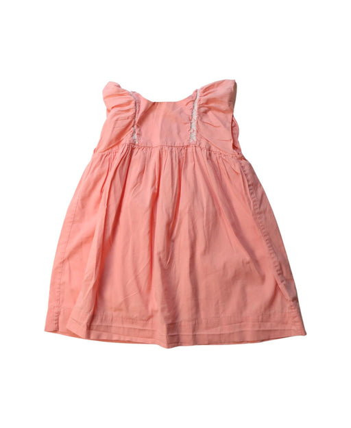 A Peach Sleeveless Dresses from Bonpoint in size 2T for girl. (Front View)