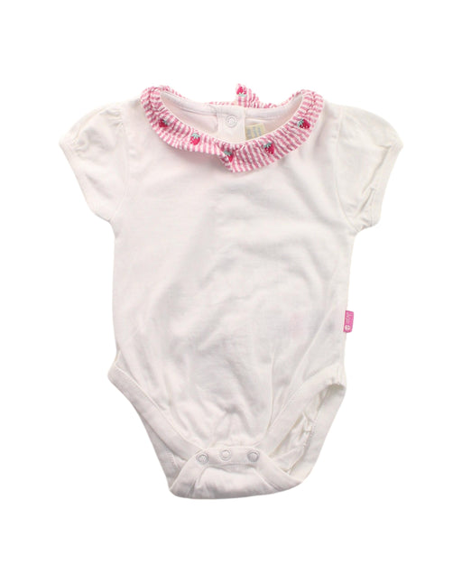 A White Short Sleeve Bodysuits from Jojo Maman Bébé in size 0-3M for girl. (Front View)