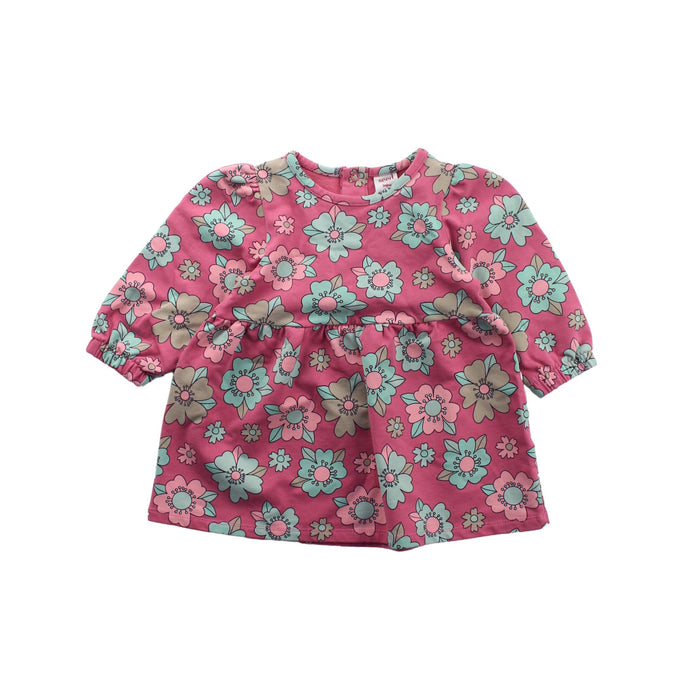 A Pink Long Sleeve Dresses from Seed in size 12-18M for girl. (Front View)