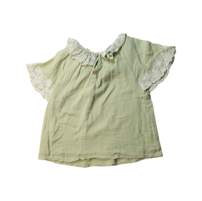 A White Short Sleeve Tops from Louise Misha in size 6T for girl. (Back View)