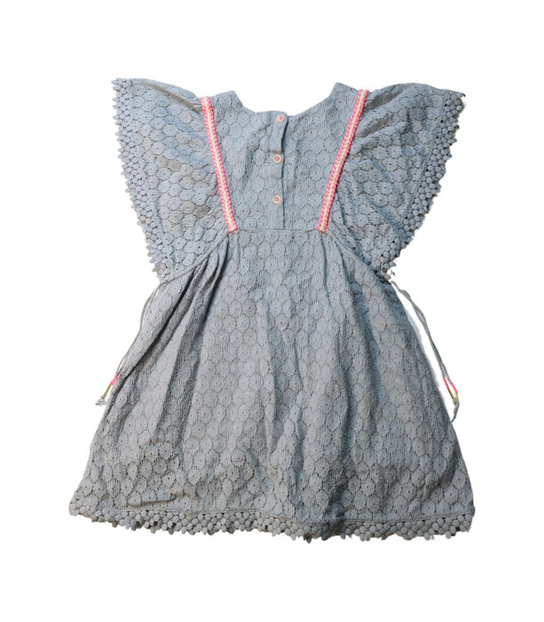 A Grey Short Sleeve Dresses from Louise Misha in size 6T for girl. (Back View)