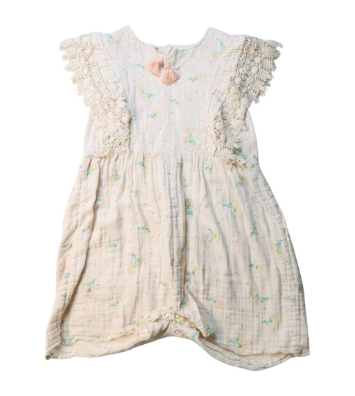A Multicolour Short Sleeve Rompers from Louise Misha in size 6T for girl. (Front View)