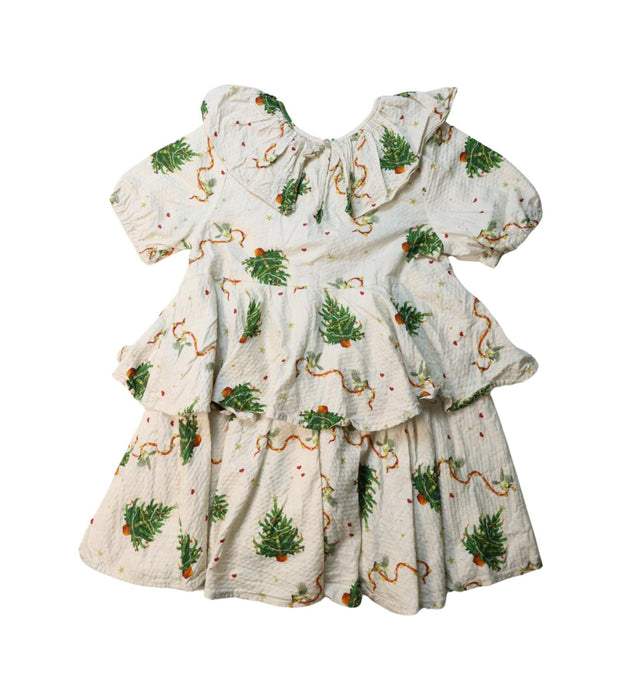 A Multicolour Short Sleeve Dresses from Louise Misha in size 4T for girl. (Back View)