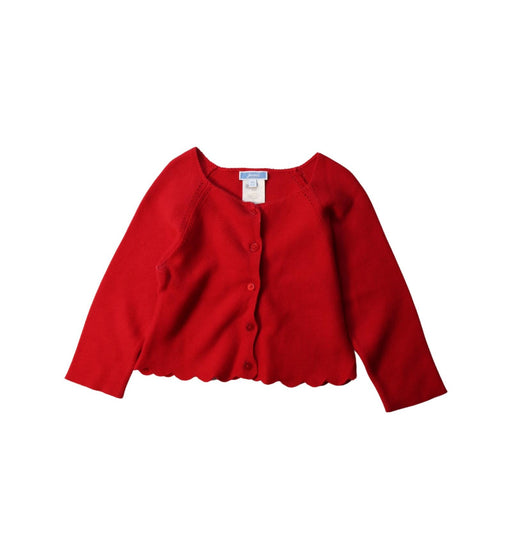 A Red Cardigans from Jacadi in size 12-18M for girl. (Front View)