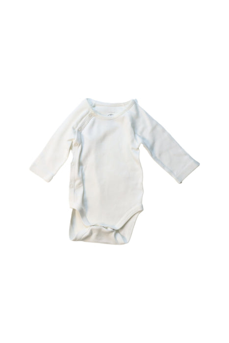 A White Long Sleeve Bodysuits from Petit Bateau in size 0-3M for neutral. (Front View)