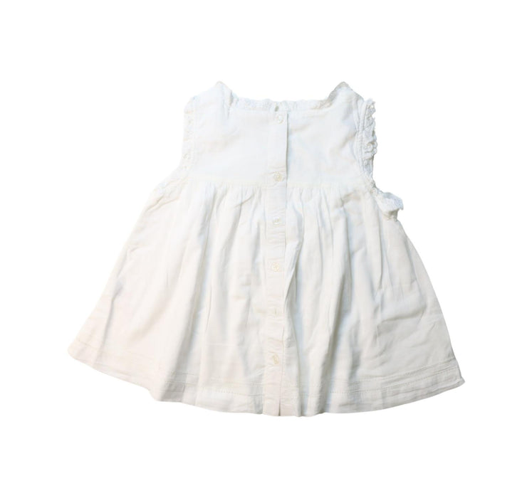 A White Sleeveless Dresses from Little Cotton Clothes in size 8Y for girl. (Back View)