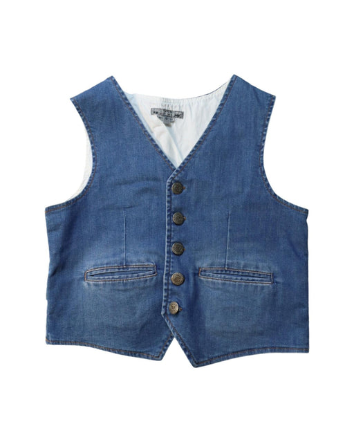 A Blue Suit Vests from Bonpoint in size 8Y for boy. (Front View)