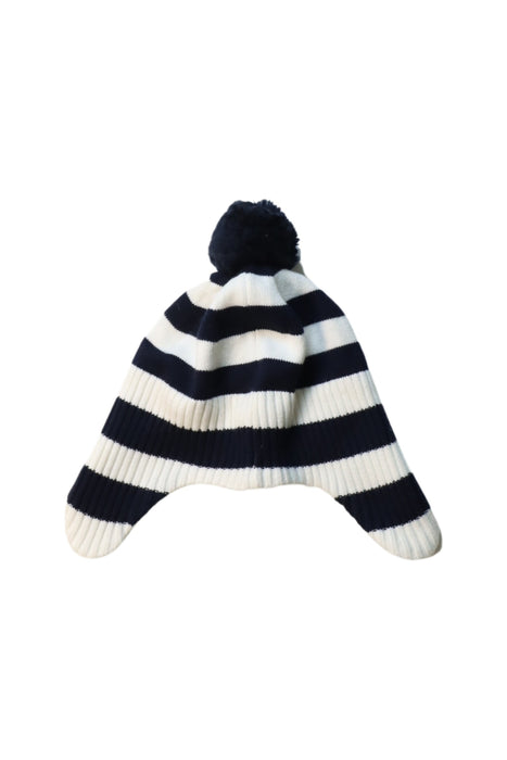 A Black Winter Hats from Jacadi in size 6T for girl. (Back View)