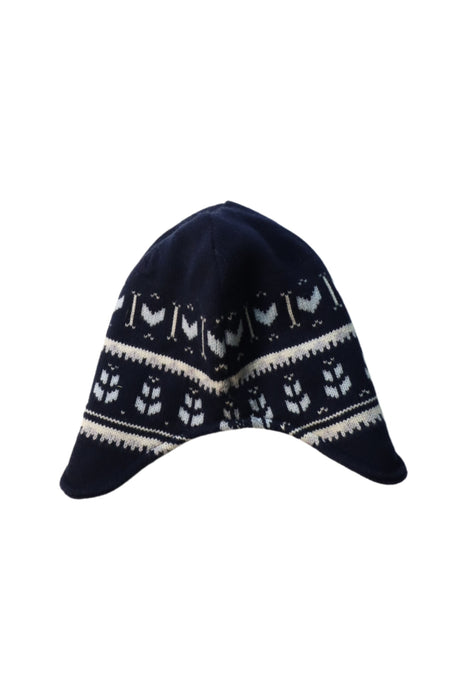A White Winter Hats from Jacadi in size 6T for girl. (Back View)
