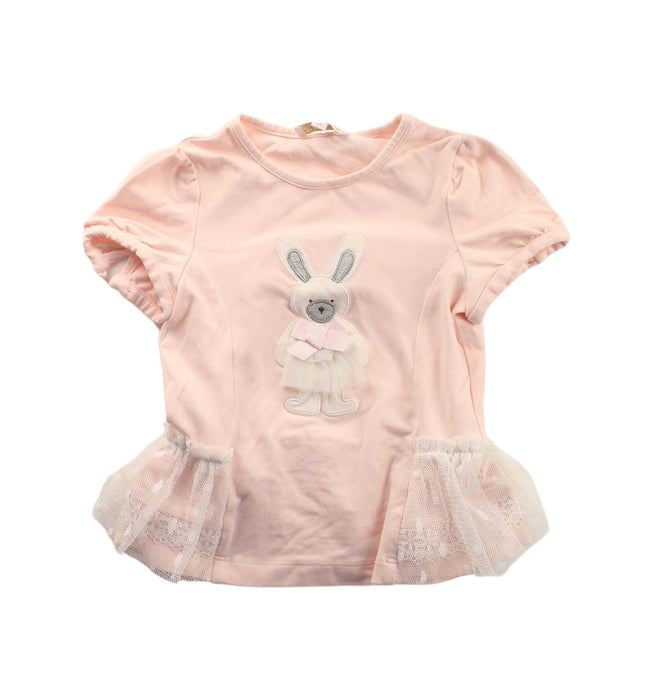 A Pink Short Sleeve Tops from Nicholas & Bears in size 2T for girl. (Front View)