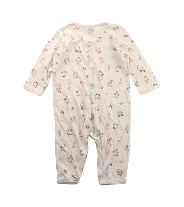 A White Long Sleeve Jumpsuits from Petit Bateau in size 6-12M for girl. (Back View)