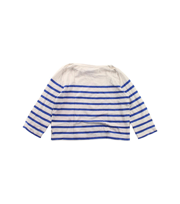 A Blue Long Sleeve T Shirts from Petit Bateau in size 12-18M for girl. (Back View)
