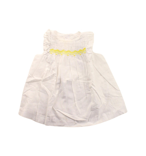 A White Sleeveless Dresses from Jacadi in size 3-6M for girl. (Front View)