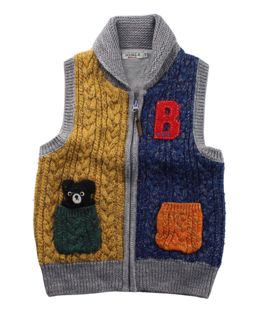 A Orange Dress Up Vests from Miki House in size 4T for boy. (Front View)