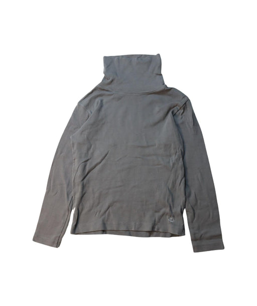 A Grey Long Sleeve Tops from Petit Bateau in size 6T for girl. (Front View)