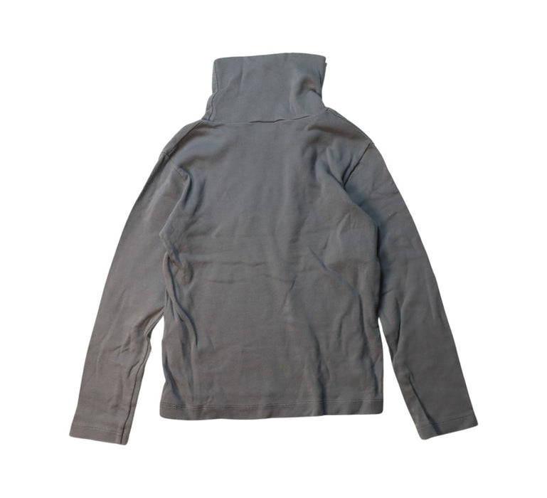 A Grey Long Sleeve Tops from Petit Bateau in size 6T for girl. (Back View)