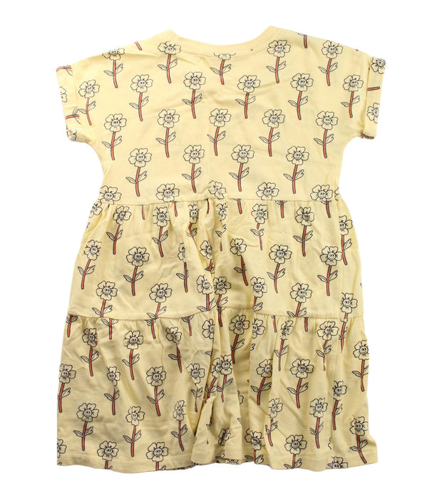 A Yellow Short Sleeve Dresses from Seed in size 7Y for girl. (Back View)