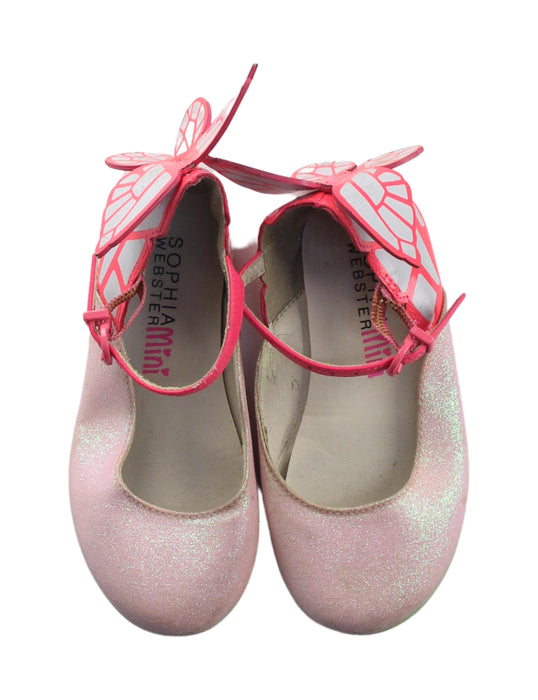 A Pink Flats from Sophia Webster in size 18-24M for girl. (Back View)