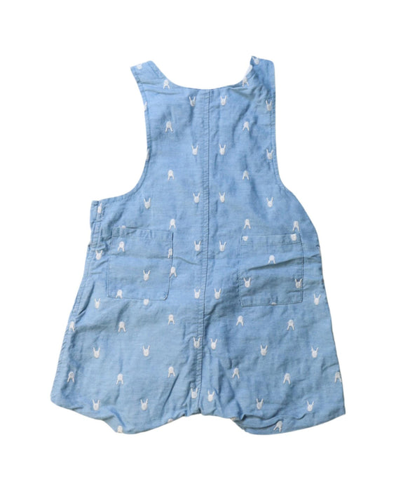 A Blue Overall Shorts from Seed in size 3-6M for girl. (Back View)