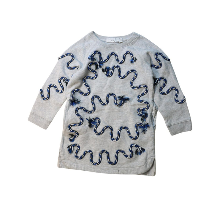 A Grey Sweater Dresses from Stella McCartney in size 4T for girl. (Front View)