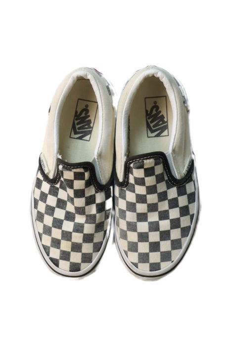 A Black Slip Ons from Vans in size 5T for boy. (Back View)