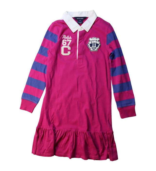 A Multicolour Long Sleeve Dresses from Ralph Lauren in size 6T for girl. (Front View)