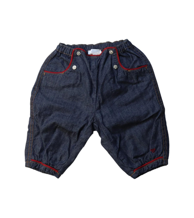 A Navy Casual Pants from Jacadi in size 3-6M for girl. (Front View)