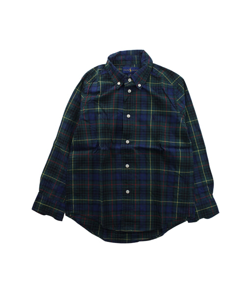 A Blue Long Sleeve Shirts from Ralph Lauren in size 6T for boy. (Front View)