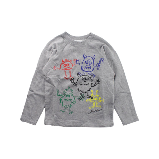A Grey Long Sleeve T Shirts from Bonpoint in size 6T for girl. (Front View)