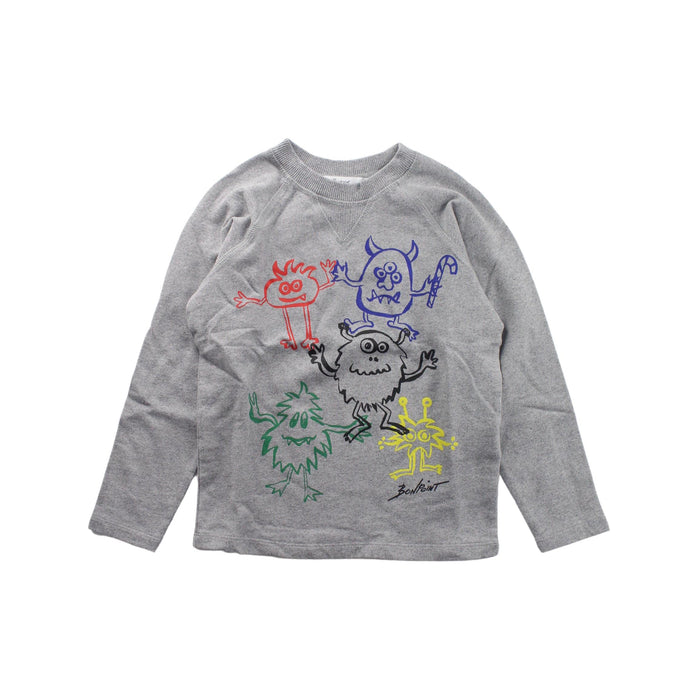 A Grey Long Sleeve T Shirts from Bonpoint in size 6T for girl. (Front View)