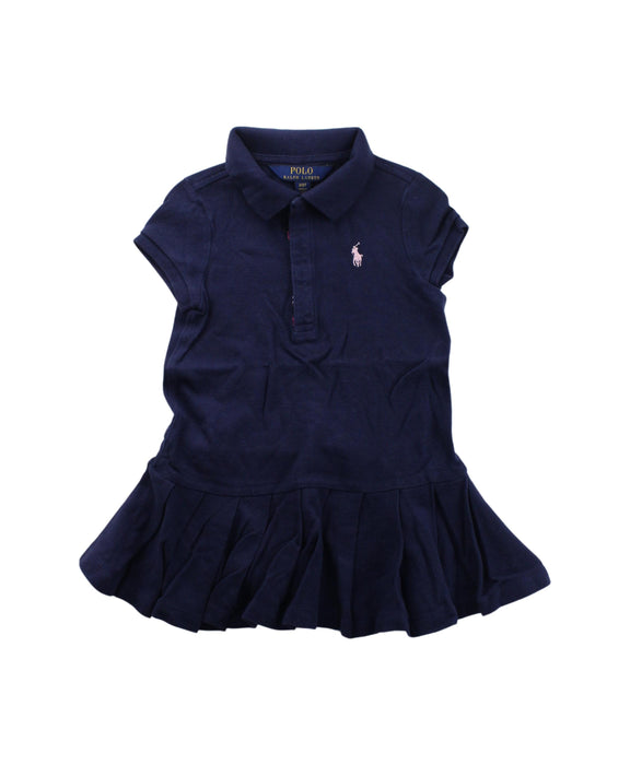 A Navy Short Sleeve Dresses from Polo Ralph Lauren in size 2T for girl. (Front View)