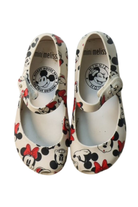 A Multicolour Flats from Mini Melissa in size 4T for girl. (Back View)