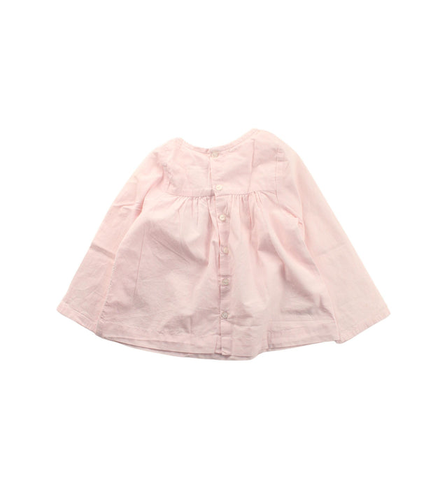 A Pink Long Sleeve Tops from Jacadi in size 12-18M for girl. (Back View)