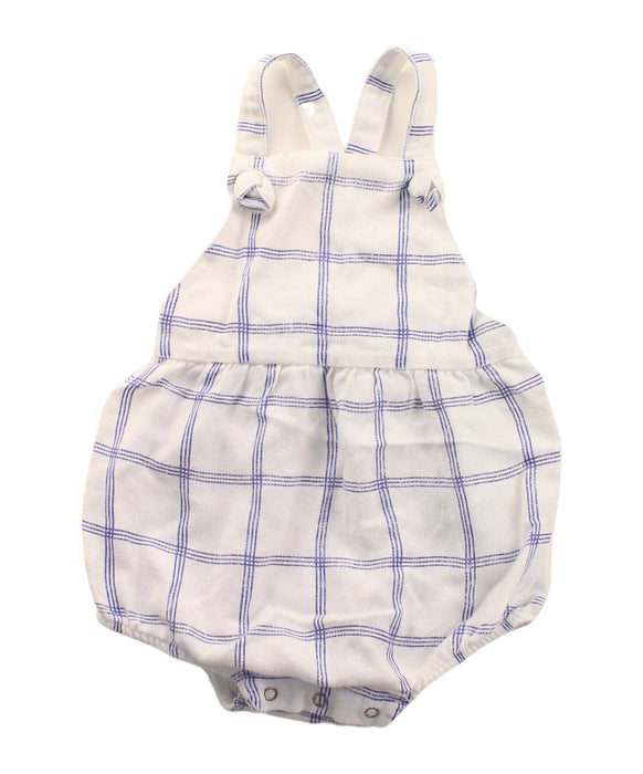 A Blue Sleeveless Bodysuits from Oaks of Acorn in size 3-6M for girl. (Front View)