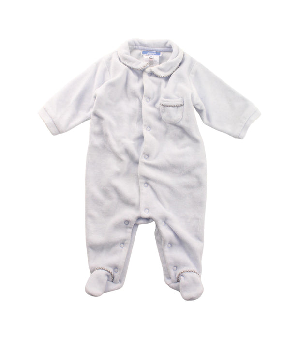 A Blue Onesies from Jacadi in size 0-3M for boy. (Front View)