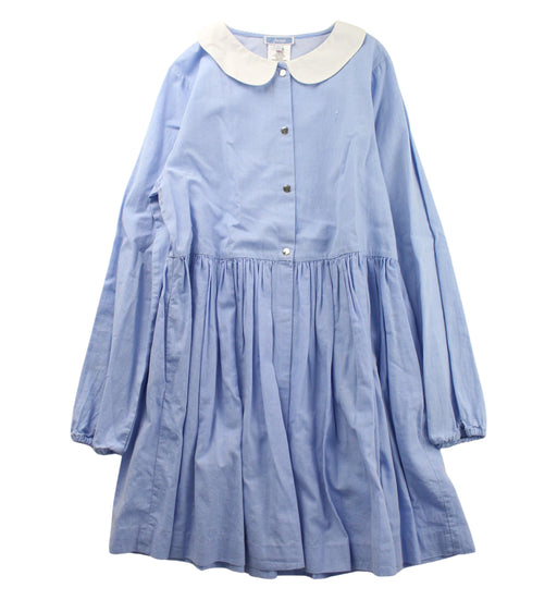 A Blue Long Sleeve Dresses from Jacadi in size 10Y for girl. (Front View)
