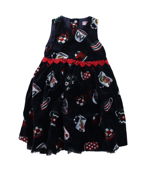 A Blue Sleeveless Dresses from Monnalisa in size 2T for girl. (Front View)