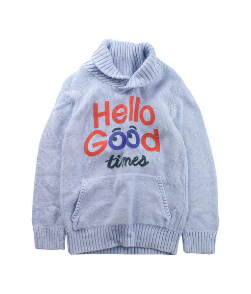A Blue Knit Sweaters from Seed in size 8Y for boy. (Front View)