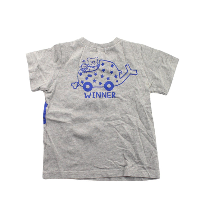 A Grey Short Sleeve T Shirts from Miki House in size 2T for boy. (Back View)