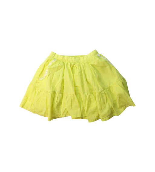 A Yellow Short Skirts from Velveteen in size 6T for girl. (Front View)