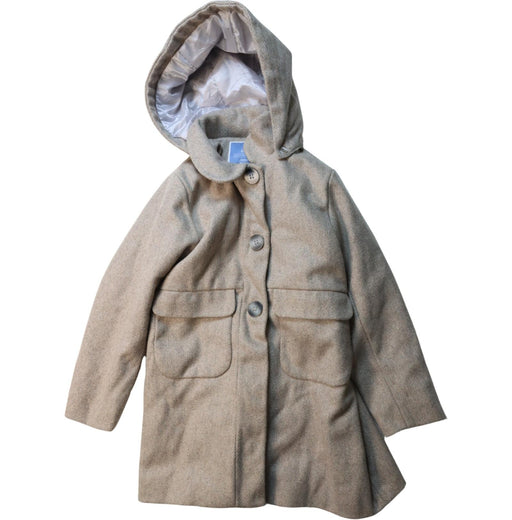 A Grey Coats from Jacadi in size 6T for girl. (Front View)