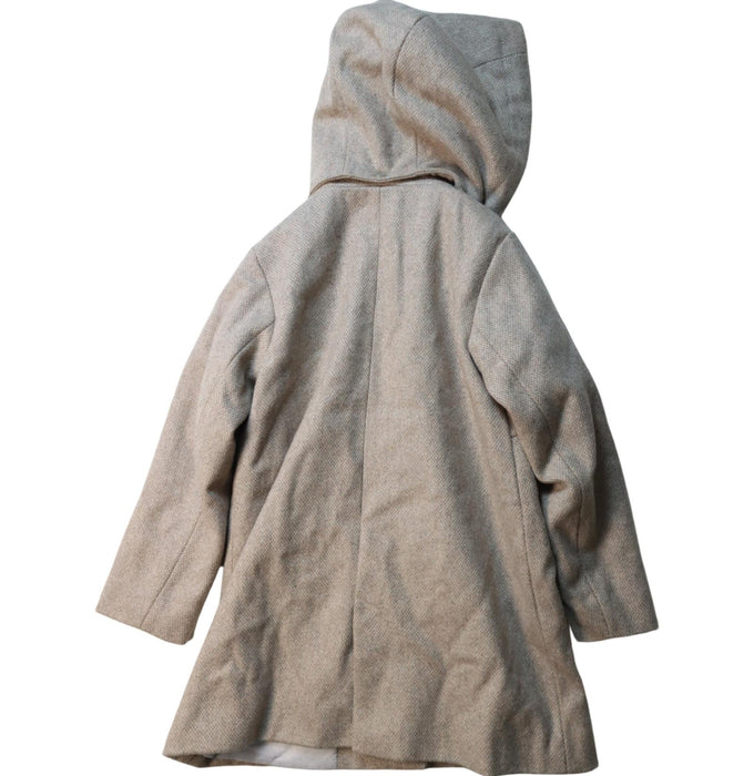 A Grey Coats from Jacadi in size 6T for girl. (Back View)