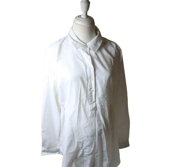 A White Long Sleeve Tops from Mamalicious in size M for maternity. (Front View)