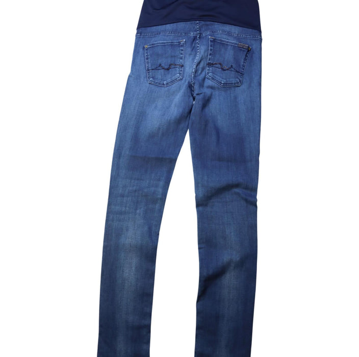 A Blue Jeans from 7 For All Mankind in size M for maternity. (Back View)