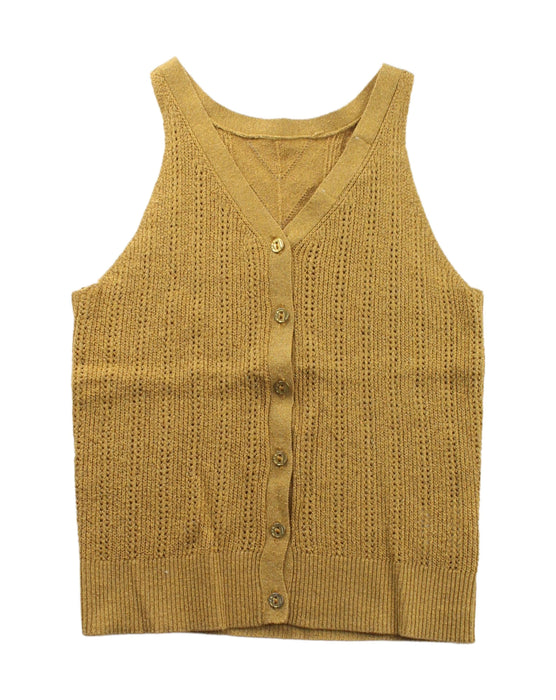 A Gold Sleeveless Tops from Excuse My French in size 6T for girl. (Back View)
