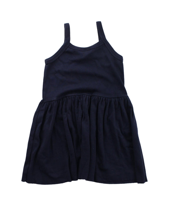 A Blue Sleeveless Dresses from Petit Bateau in size 3T for girl. (Back View)