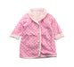 A Pink Coats from Mides in size 12-18M for girl. (Front View)