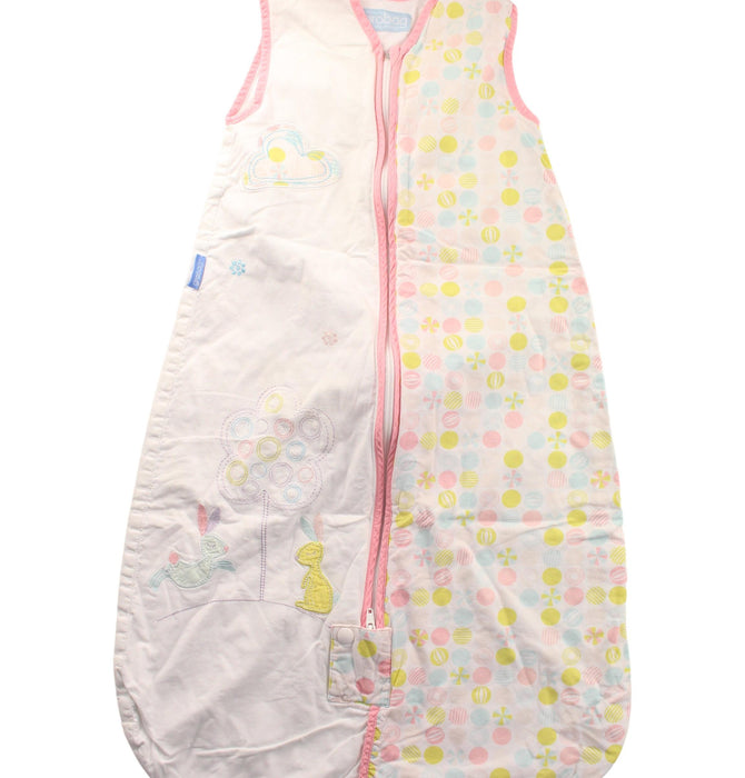 A White Sleepsacs from The Gro Company in size 6-12M for girl. (Front View)