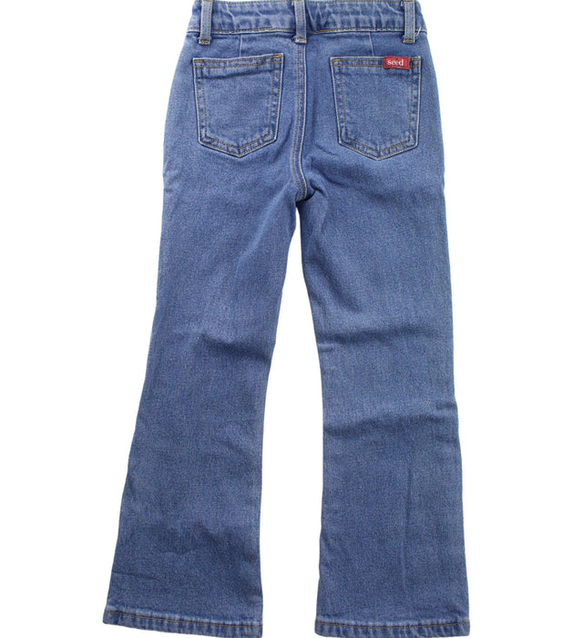 A Blue Jeans from Seed in size 6T for girl. (Back View)
